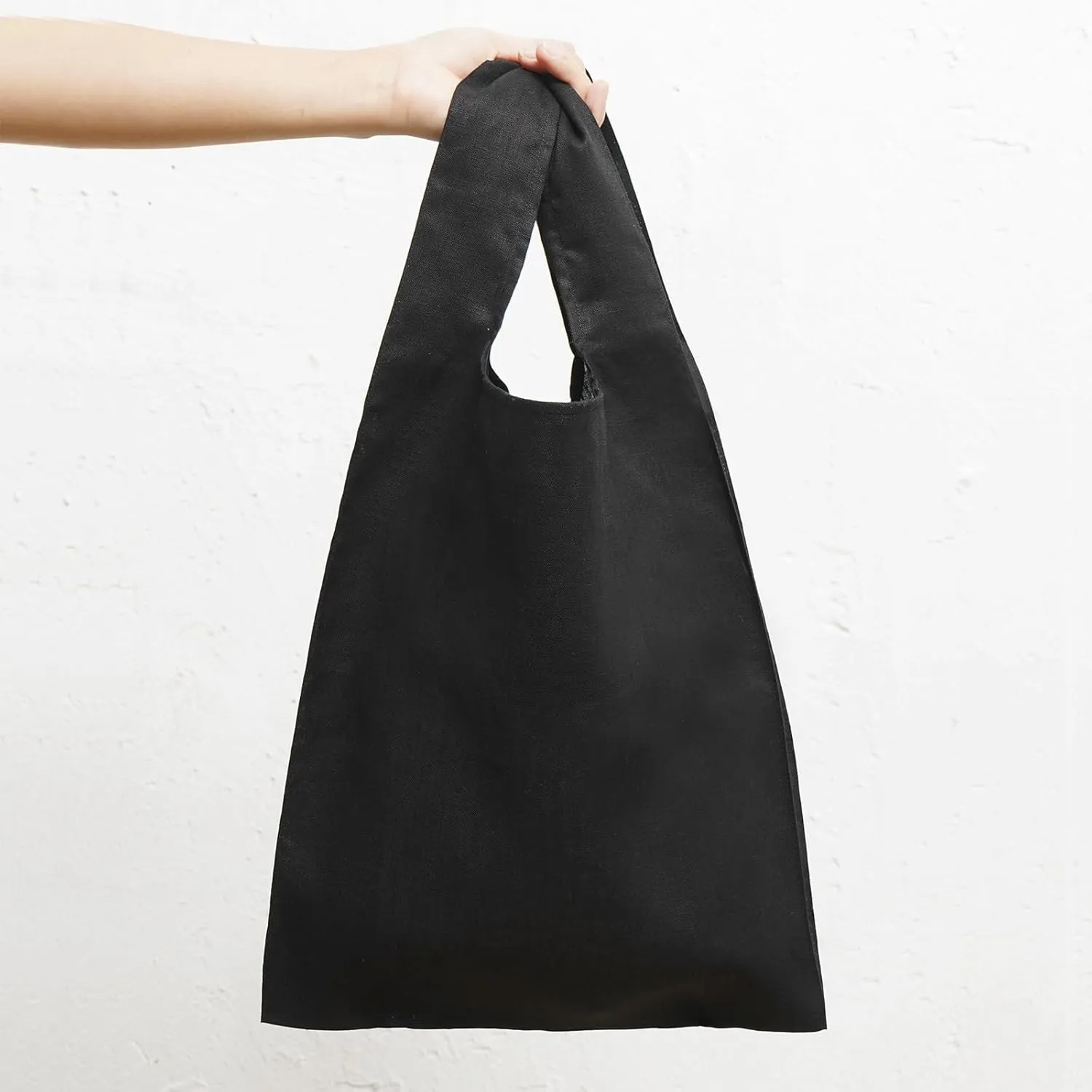 100% Pure Linen Reusable Grocery Bags Shoulder Shopping Bags with Handles, Foldable Grocery Tote Bags