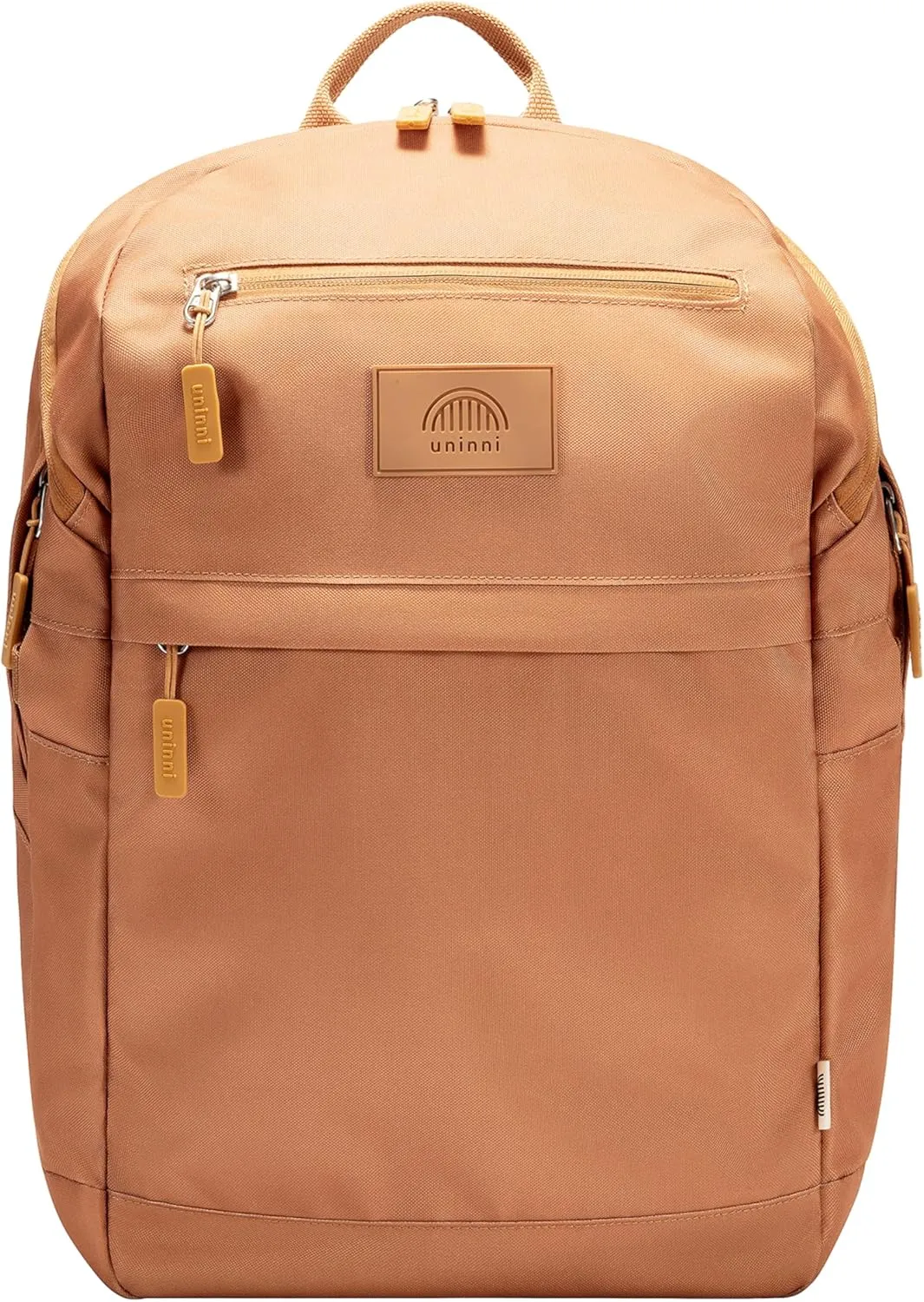 16 student backpacks, Age 8  & Adults with Padded, and Adjustable Shoulder Straps, Laptop compartment. (Brown)