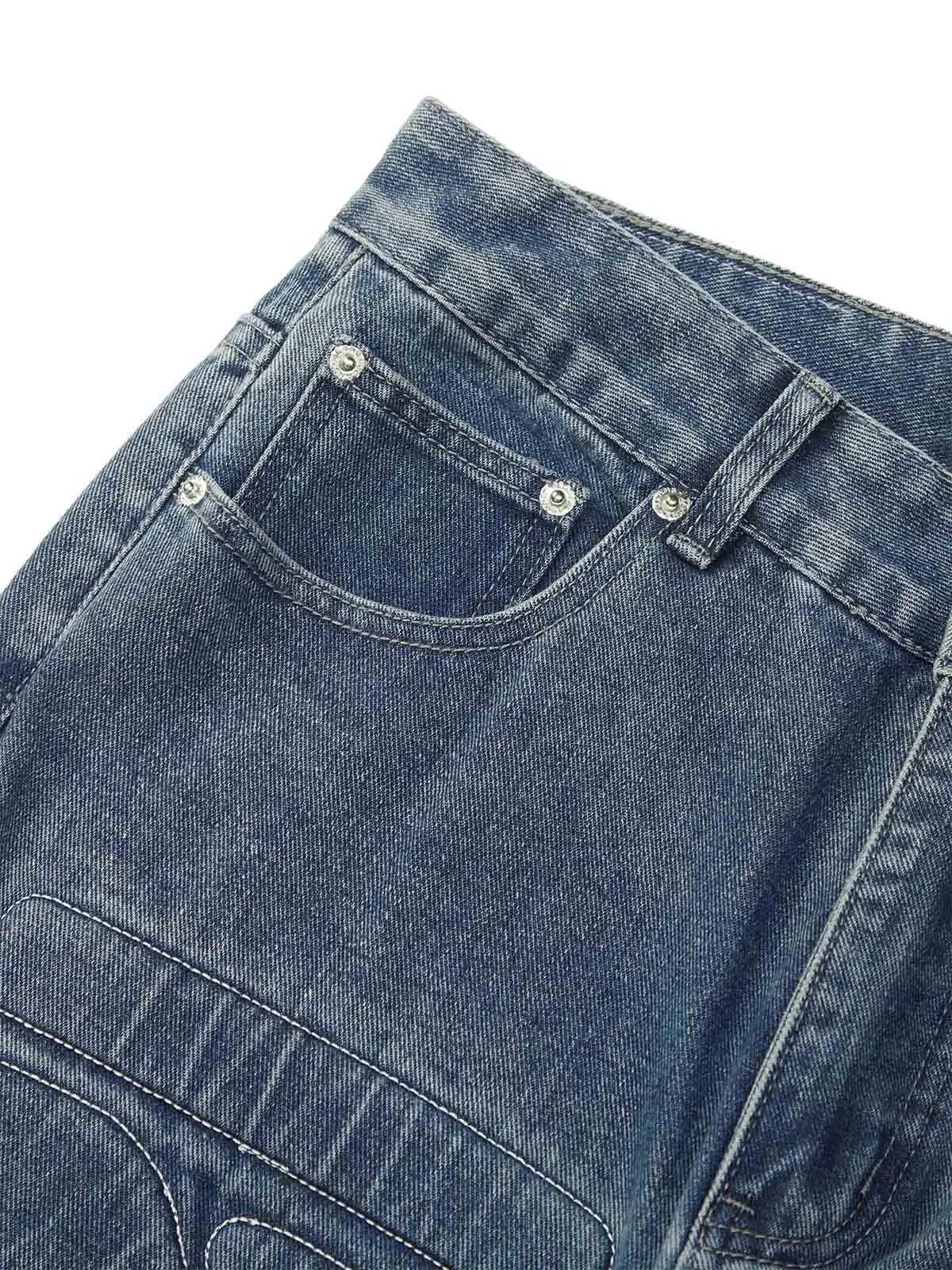 1984 High Street Washed Ripped Jeans