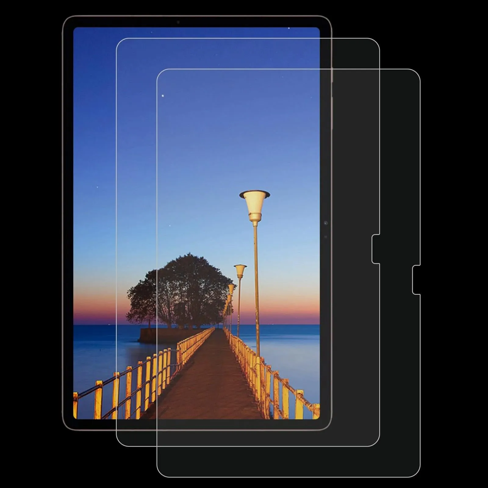 2-pack Tempered Glass Film for Samsung Galaxy Tab S8 Plus - 9h 2.5d Explosion-proof