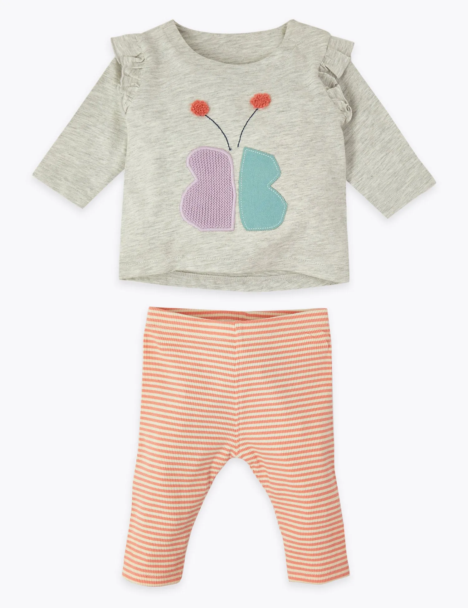 2 Piece Cotton Jersey Butterfly Outfit