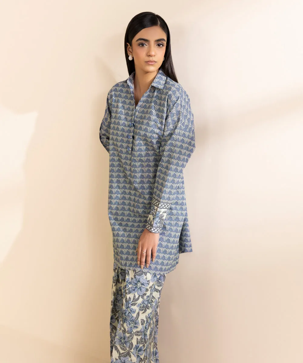 2 Piece - Printed Cambric Suit
