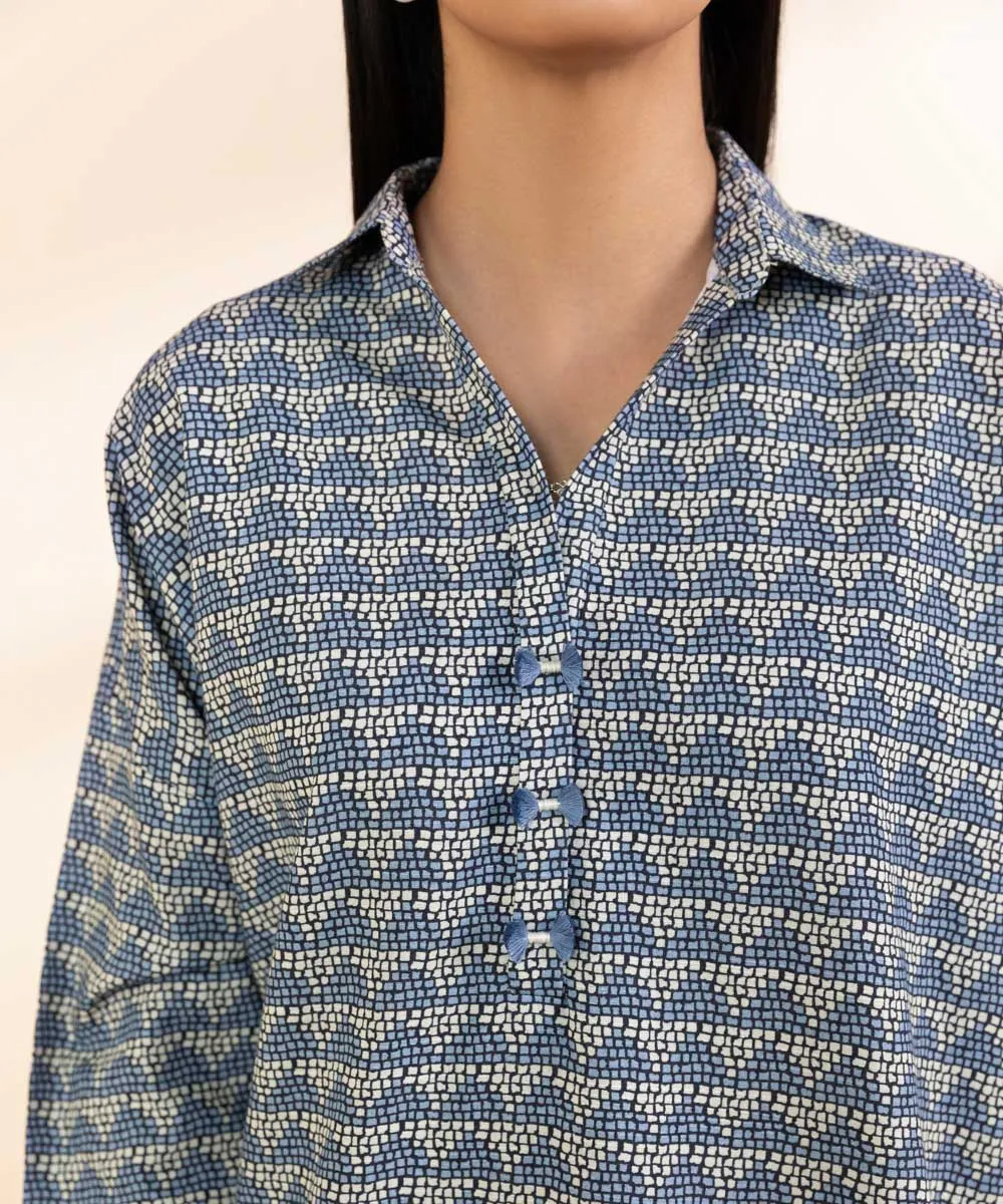 2 Piece - Printed Cambric Suit