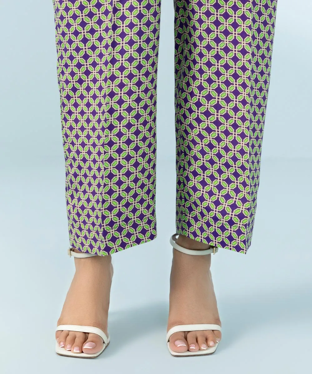2 Piece - Printed Raw Silk Suit