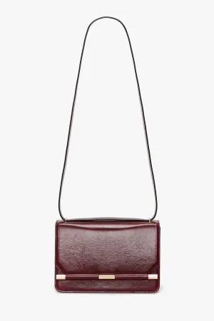 202 Crossbody Bag In Burgundy Distressed Leather