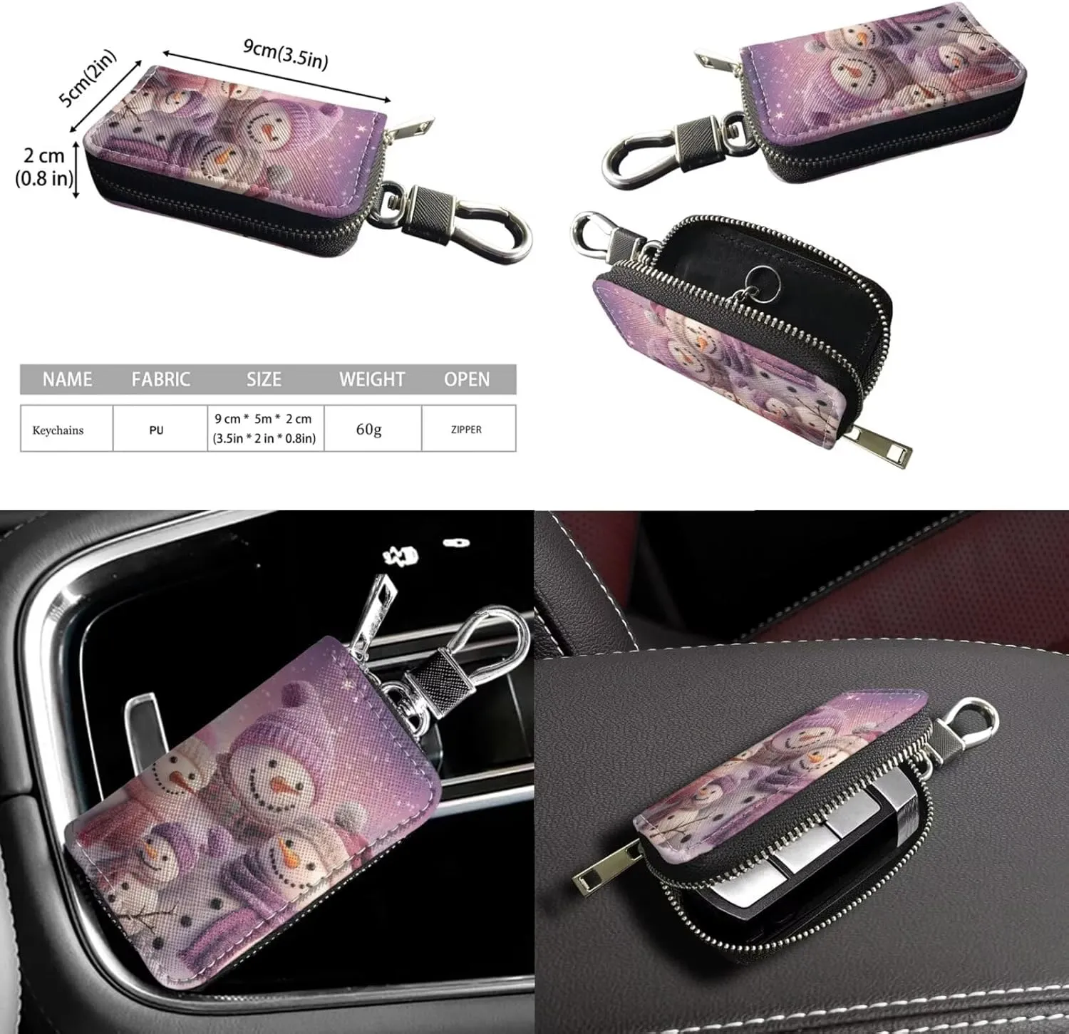2Pcs Crossbody Bags Set Bucket Bags Tote Bag for Women Car Key Fob Protector Large Capacity with Zipper