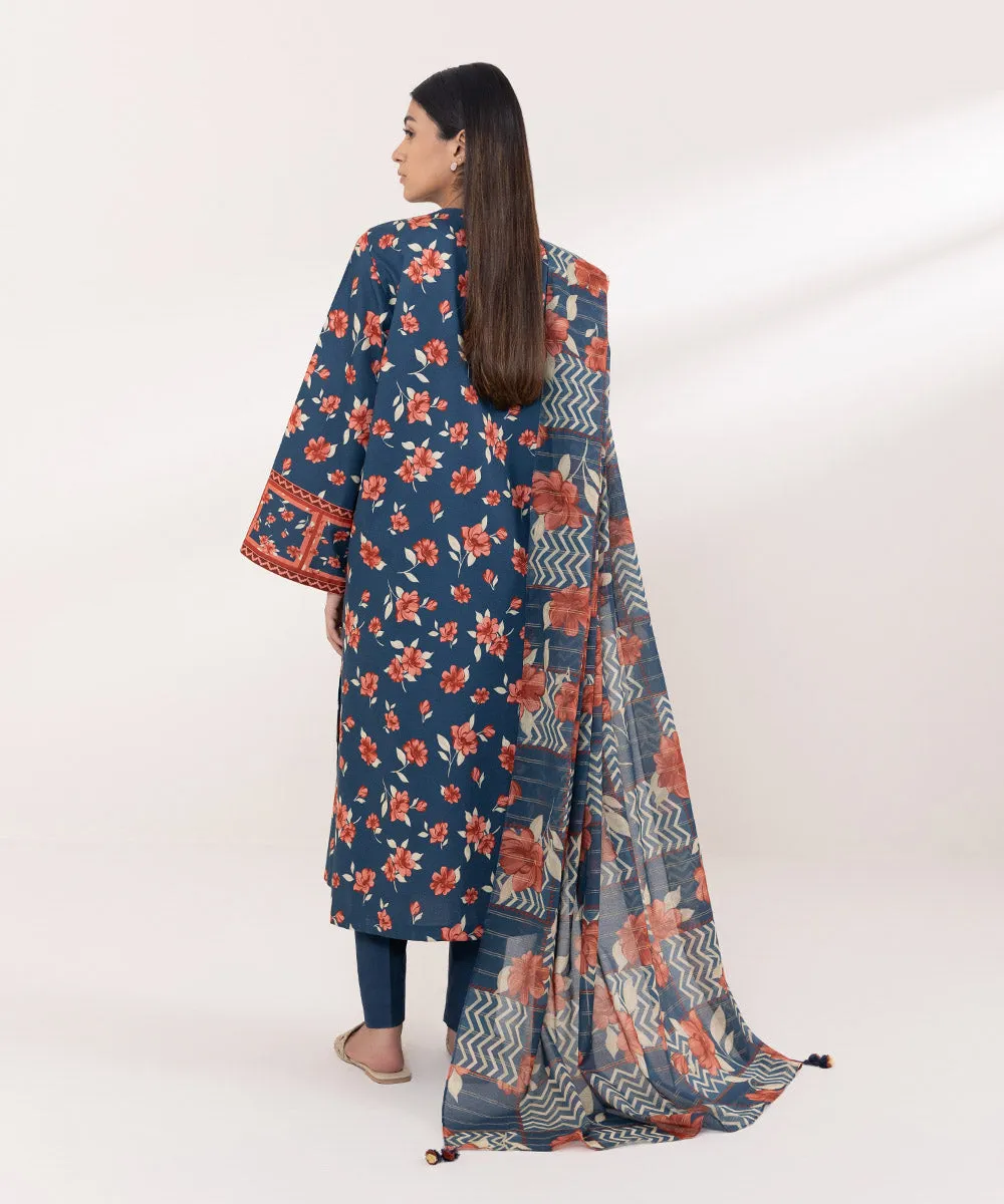 3 Piece - Printed Cambric Suit