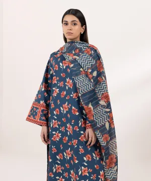 3 Piece - Printed Cambric Suit
