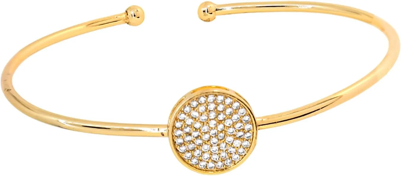 Adjustable Flower Gold Cubic Zirconia Cuff Bracelet for Women Open Women's Bangle Bracelets Fashion Jewelry Bracelet Gift for Women