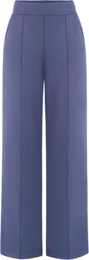 AFITNE Women's Wide Leg Work Pants High Waist Pull On Business Casual Pants Lightweight Lounge Slacks with Pockets 29"/31"