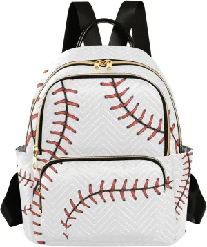 ALAZA Travel Backpack Purse for Women Fashion Anti-theft Work Casual Baseball White Daypack Shoulder Bag Medium Size