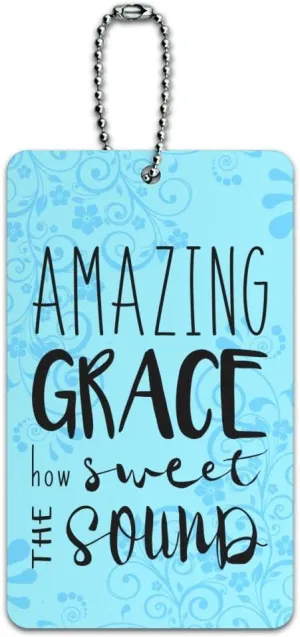 Amazing Grace How Sweet The Sound Luggage Card Suitcase Carry-On ID Tag