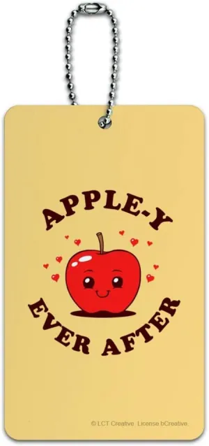 Apple-y Happily Ever After Funny Humor Luggage Card Suitcase Carry-On ID Tag