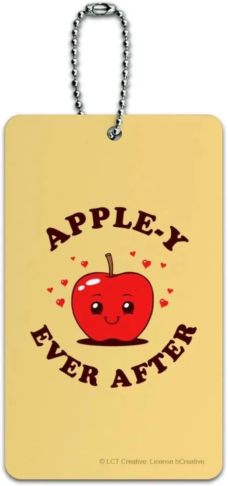 Apple-y Happily Ever After Funny Humor Luggage Card Suitcase Carry-On ID Tag
