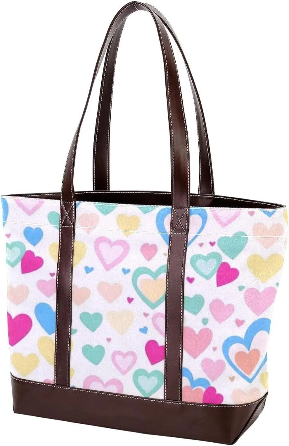 Art Love-1573 Tote Bags Durable Leather Canvas Purses and Handbags for Women Top Handle Shoulder Satchel Hobo Bags