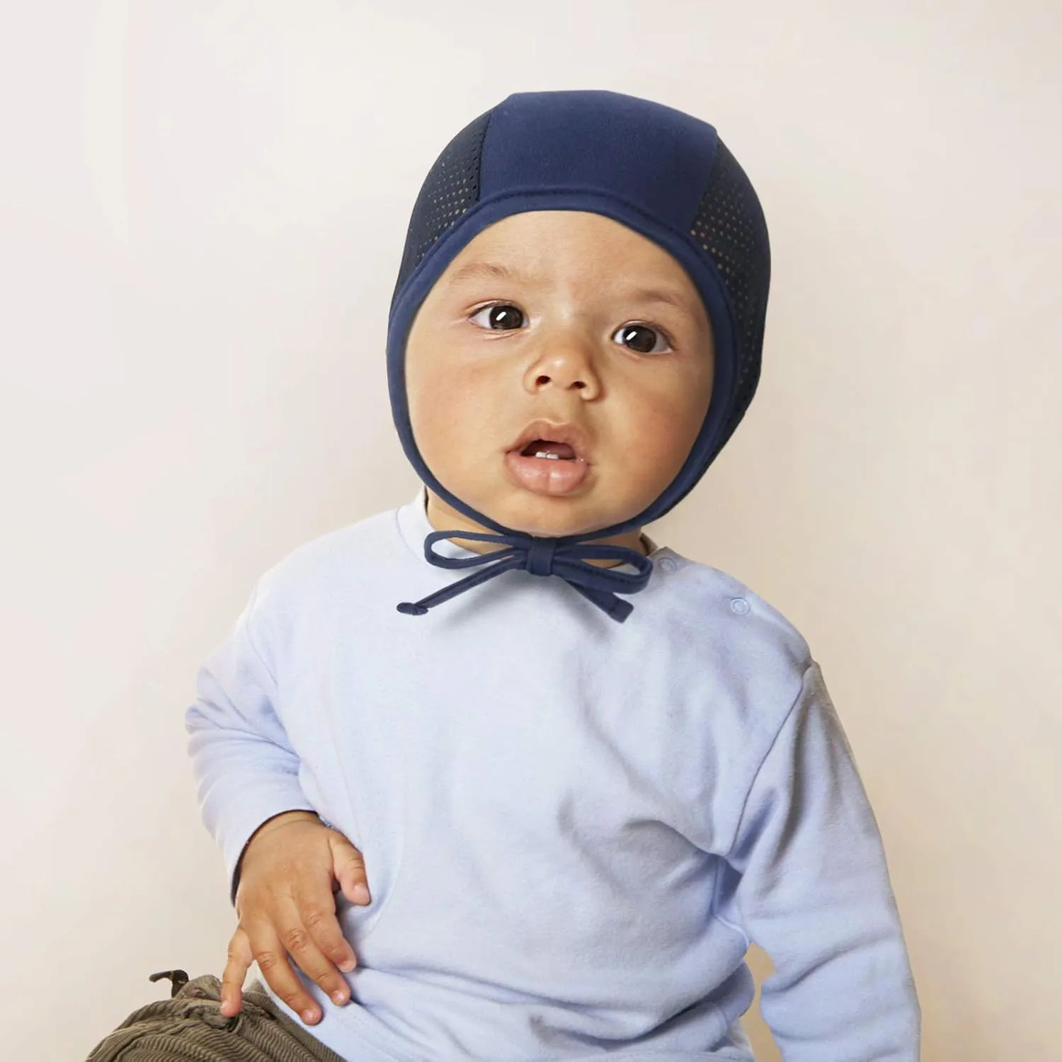 Baby Hat Bonnet Summer Mesh Soft Toddler Boys Girls Fashion Pilot Cap Baby Hat Infant Beanie, 6m 12m 18m