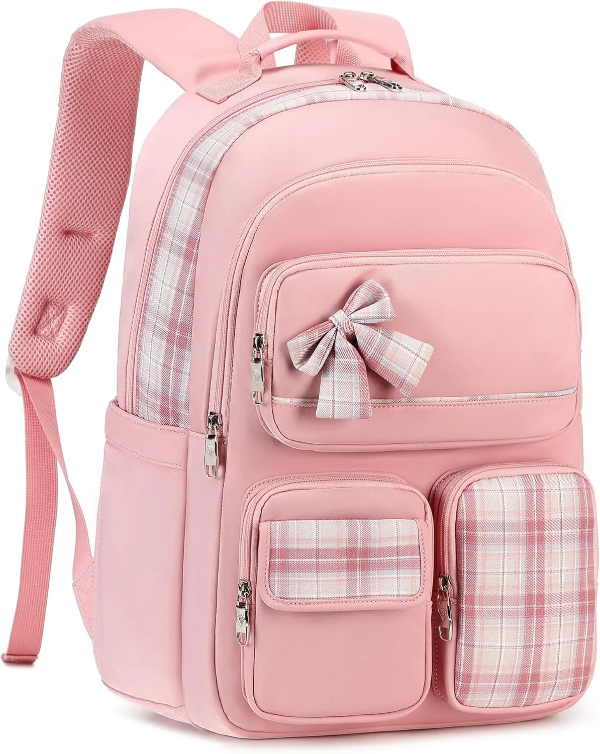 Backpack for Girls,School Backpacks for Teen,Cute College Bags for Women Students Large Bookbag 15.6 Inch Laptop Bag Back Pack Kids Kindergarten Elementary Casual Travel Daypacks Pink