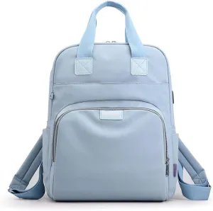 Backpack for women Waterproof Ladies Shoulder Female Laptop Backpacks Quality Business Bags (Blue)
