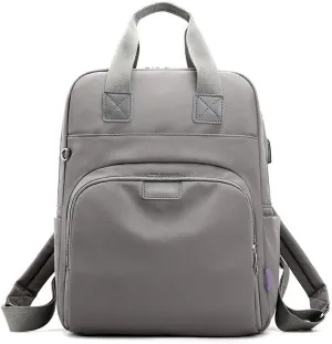 Backpack for women Waterproof Ladies Shoulder Female Laptop Backpacks Quality Business Bags (Gray)