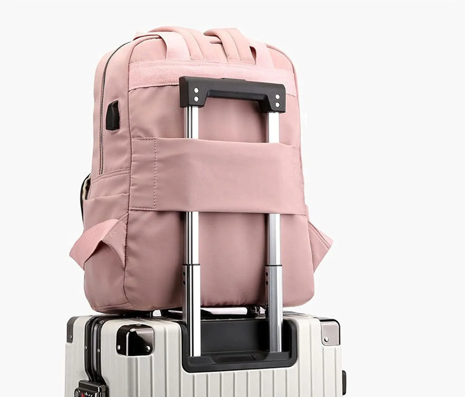 Backpack for women Waterproof Ladies Shoulder Female Laptop Backpacks Quality Business Bags (Pink)