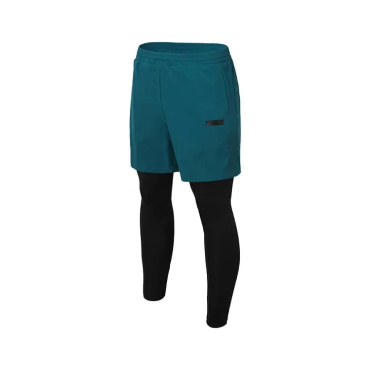 Barrel Men Essential Shorts Leggings-TURQUOISE