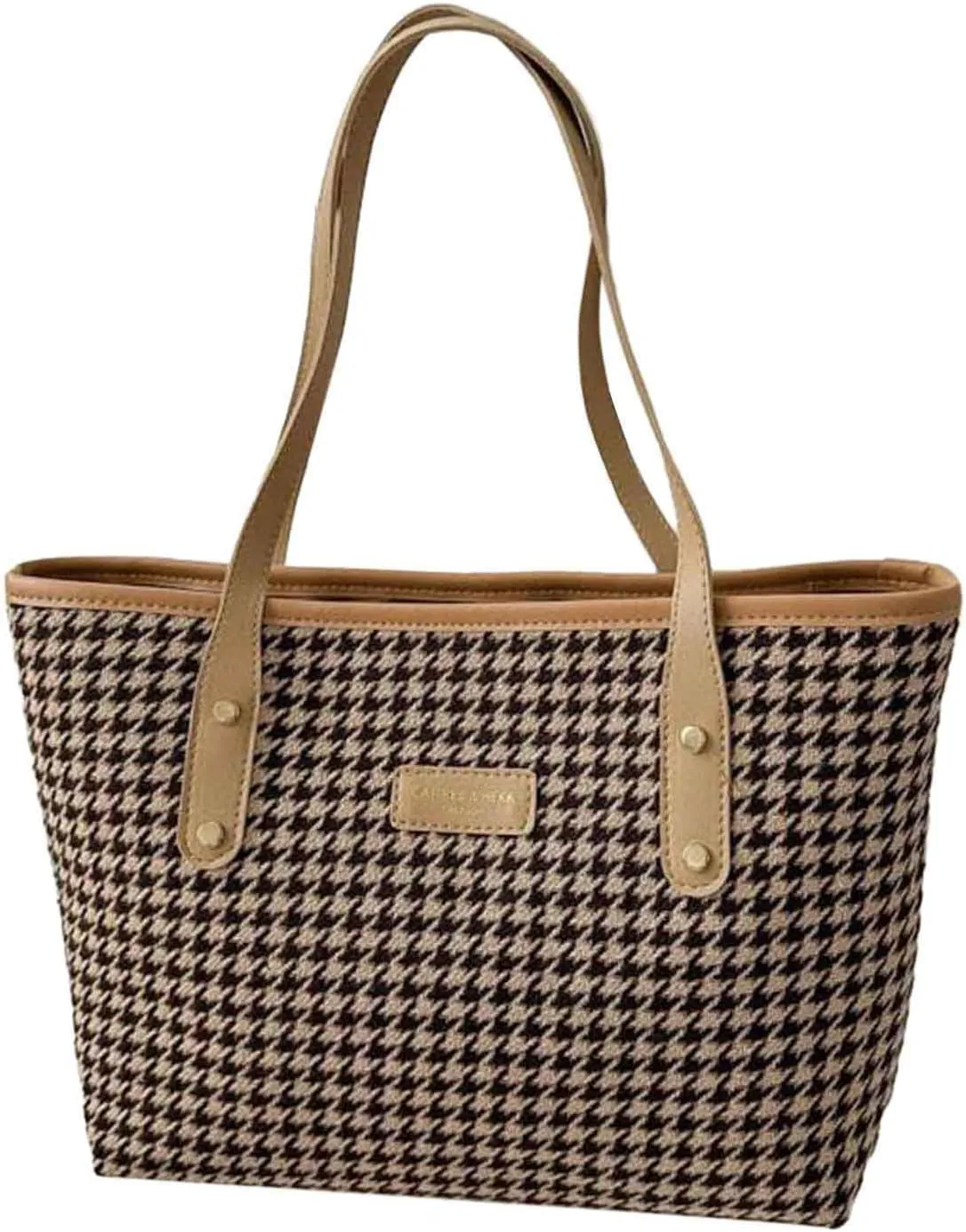 Beach Tote Bag 4 Packet Leather Solid Color Handbags Shoulder Bags Crossbody Hobo Bags Card Purse Work Travel Essential E