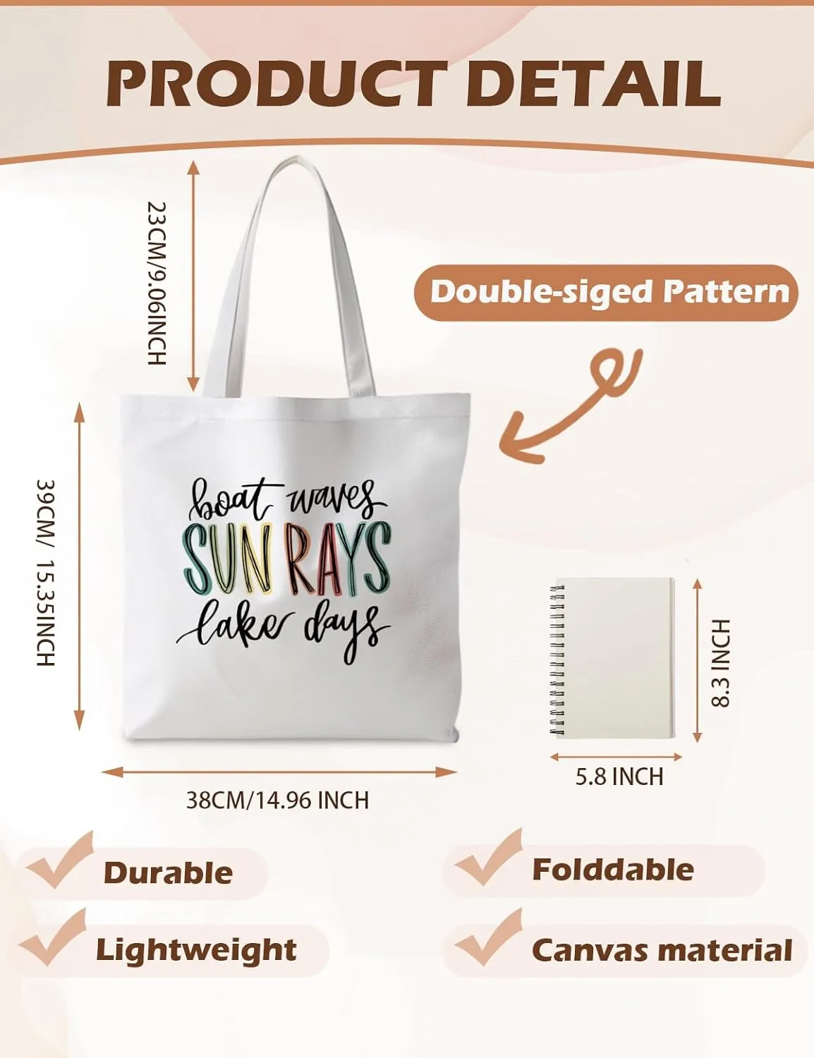 Beach Tote Bag, Summer Tote Bag for Women, Summer Reusable Grocery Bags Shopping Bags