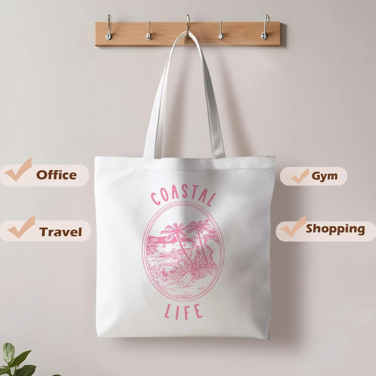 Beach Tote Bag, Summer Tote Bag for Women, Summer Reusable Grocery Bags Shopping Bags