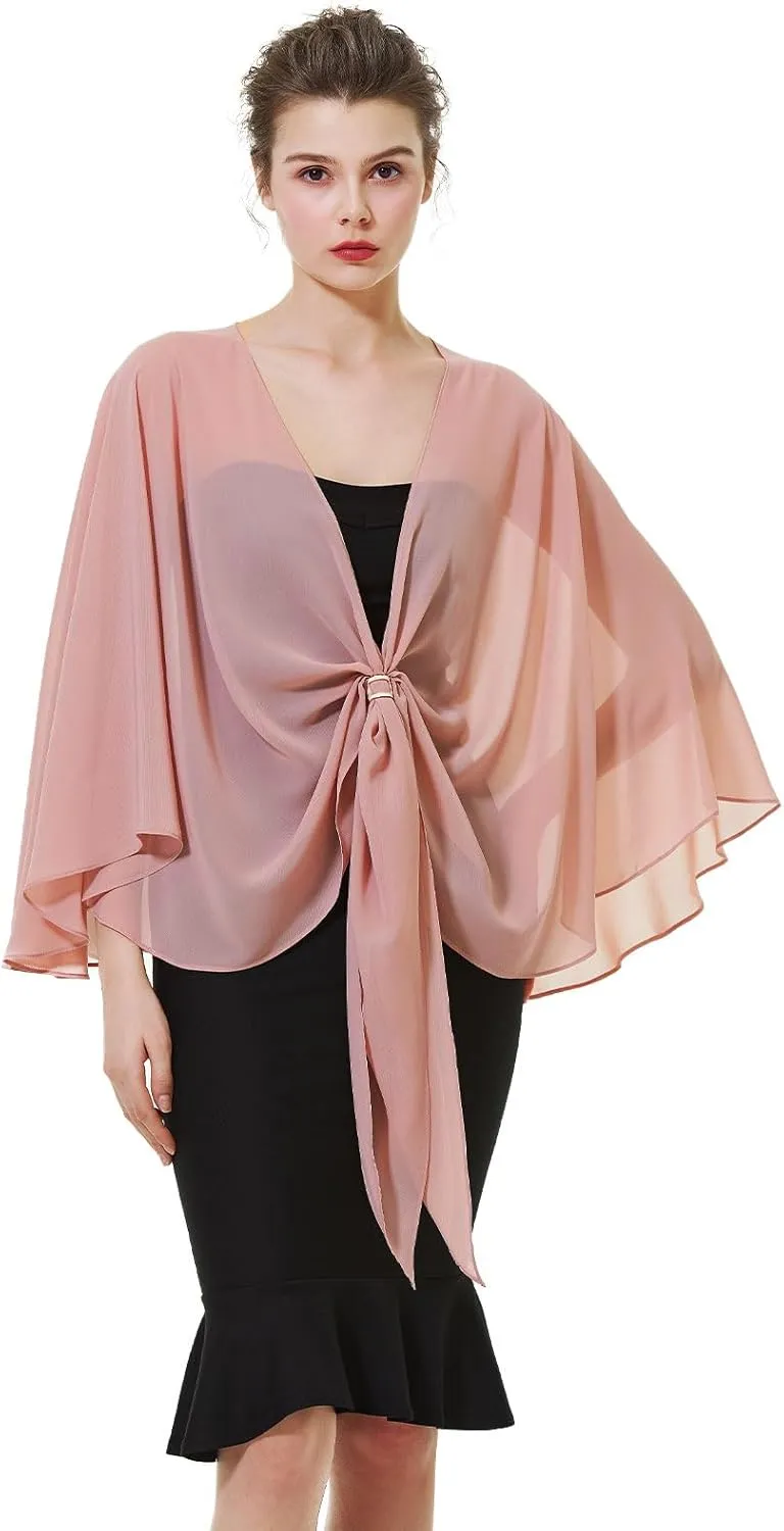 BEAUTELICATE Shawls Wraps Scarf Chiffon For Women Bridal Wedding Evening Dresses