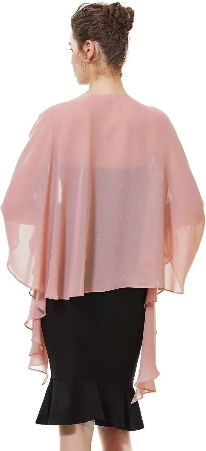 BEAUTELICATE Shawls Wraps Scarf Chiffon For Women Bridal Wedding Evening Dresses