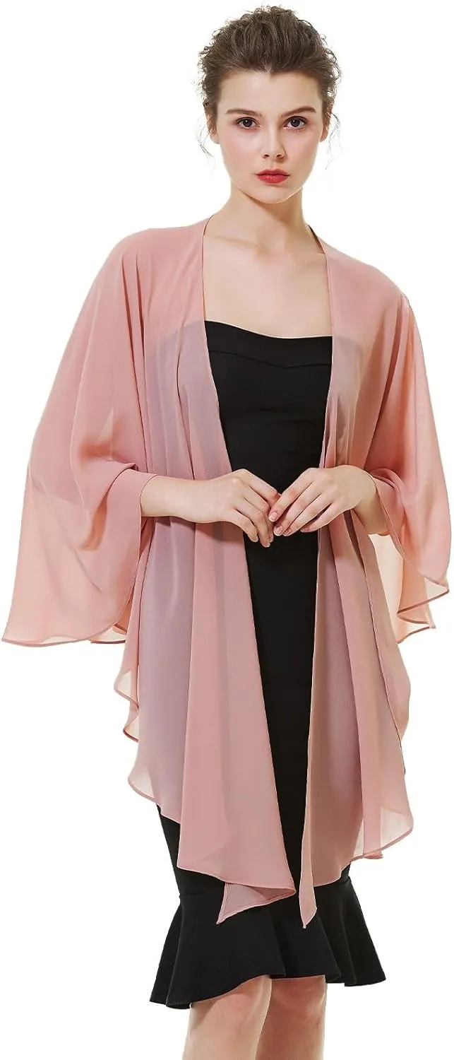 BEAUTELICATE Shawls Wraps Scarf Chiffon For Women Bridal Wedding Evening Dresses