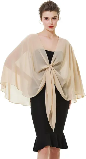 BEAUTELICATE Shawls Wraps Scarf Chiffon For Women Bridal Wedding Evening Dresses