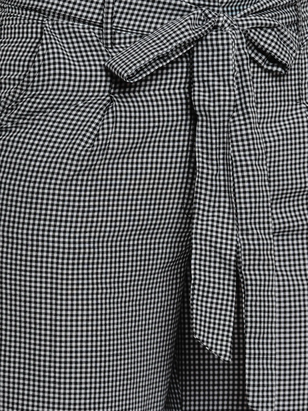 Black & White Checked Loose Culottes