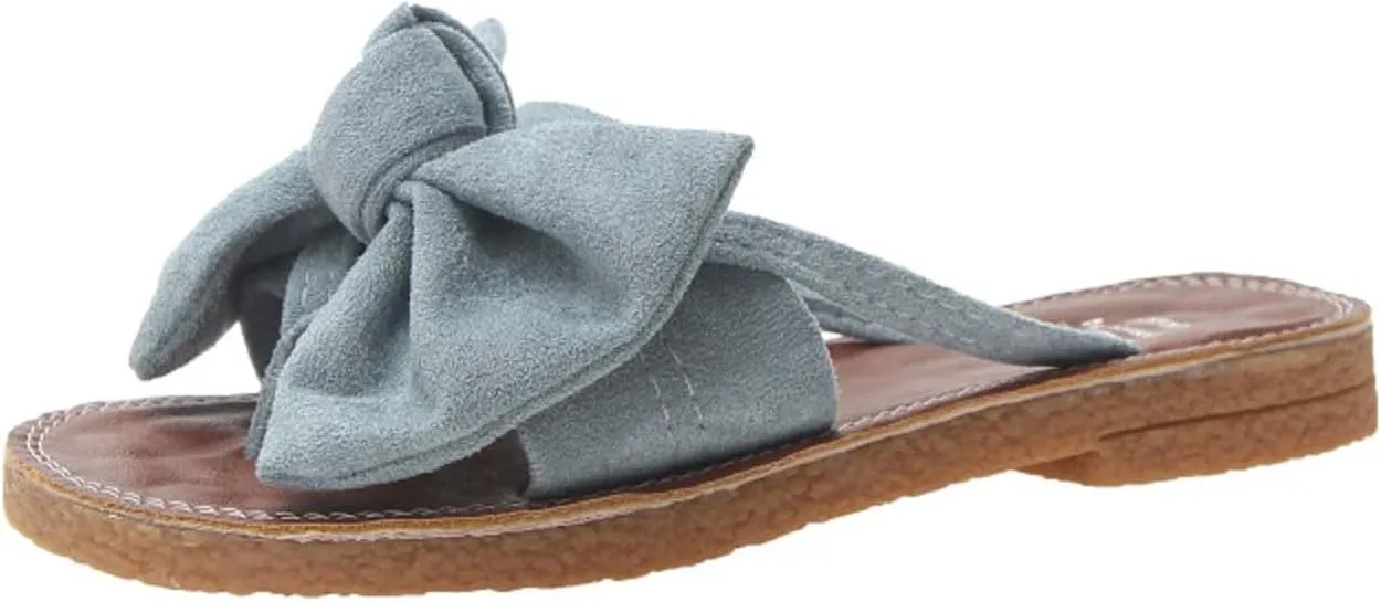 Black Sandals with Bow Fashion Slip on Flip Flops Ring Toe Strappy Summer Shoes Flat Sandal Beach Workout Footwear