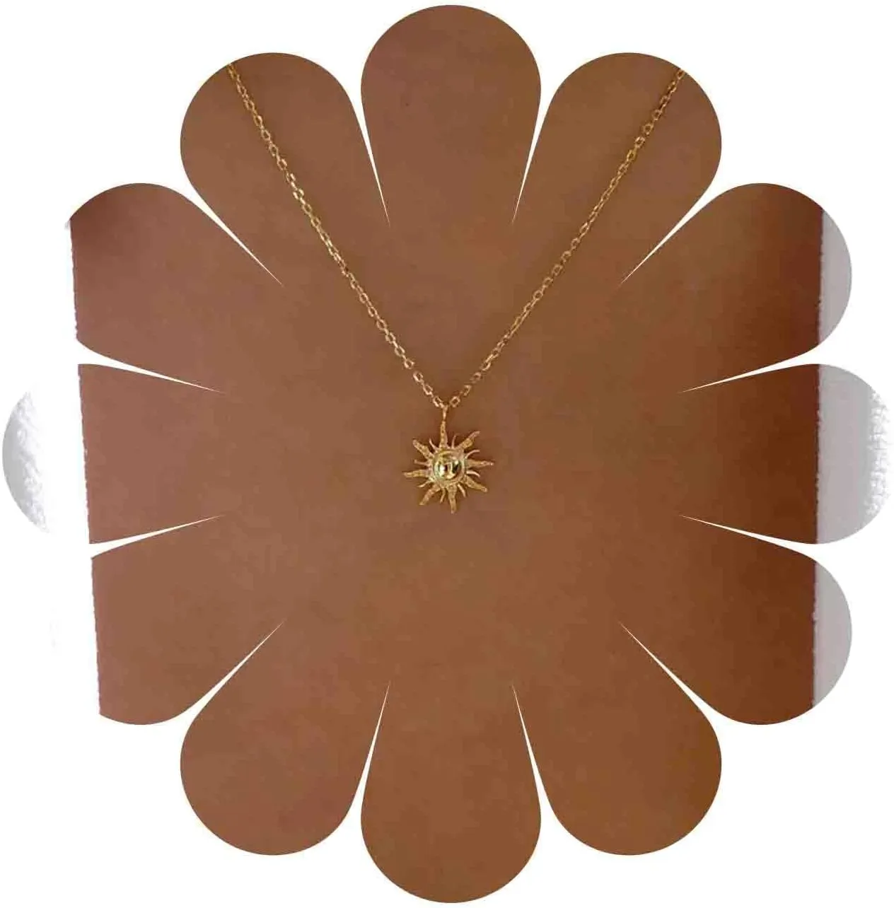 Boho Sun Necklace Gold Sun Pendant Necklace Sunshine Choker Necklace Minimalist Sunburst Necklace Chain Celestial Necklace Jewelry for Women