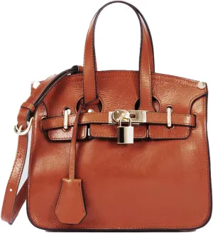 BOYATU Genuine Leather Satchel Purse for Women: Fashion Designer Shoulder Handbag - Top Handle Bag for Travel Work