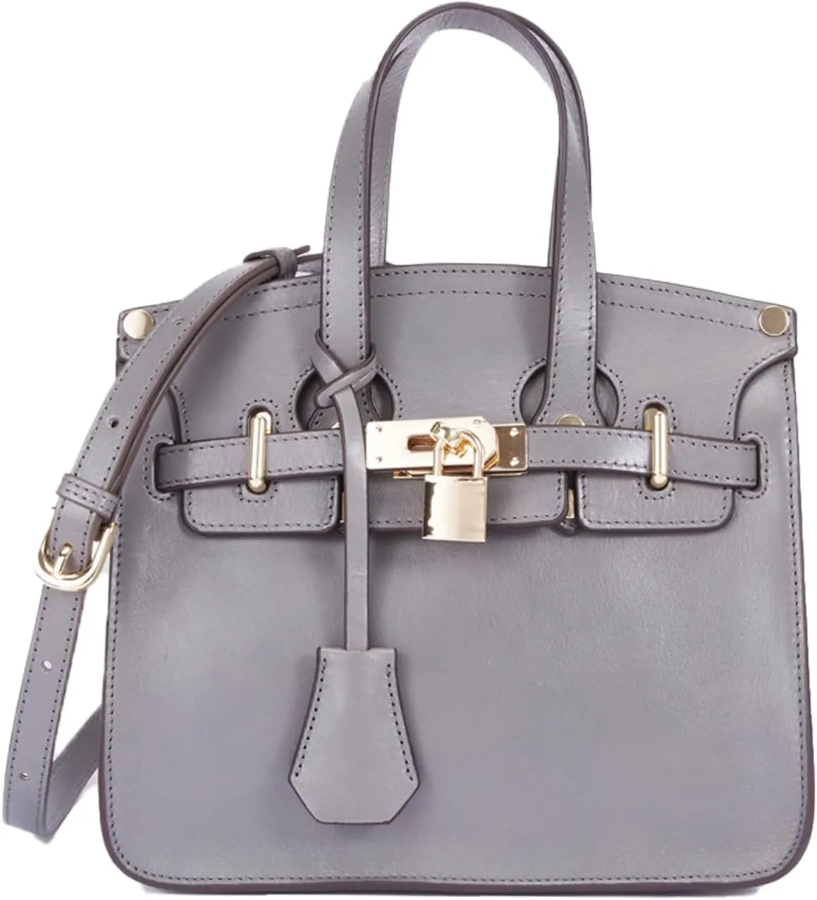 BOYATU Genuine Leather Satchel Purse for Women: Fashion Designer Shoulder Handbag - Top Handle Bag for Travel Work