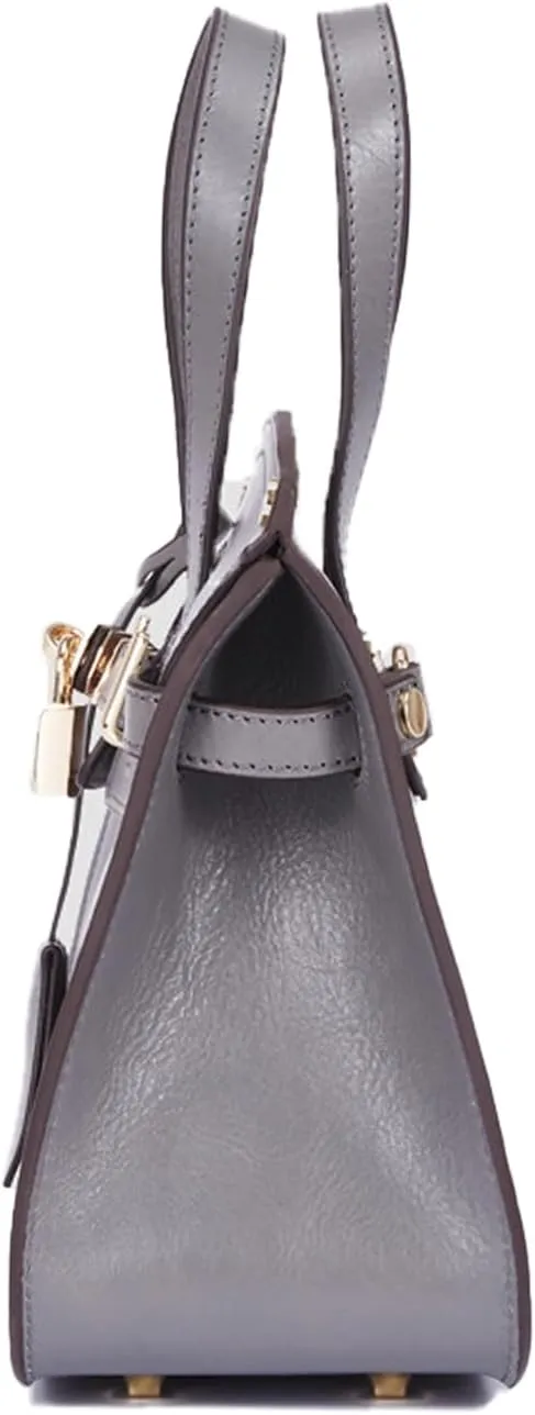 BOYATU Genuine Leather Satchel Purse for Women: Fashion Designer Shoulder Handbag - Top Handle Bag for Travel Work