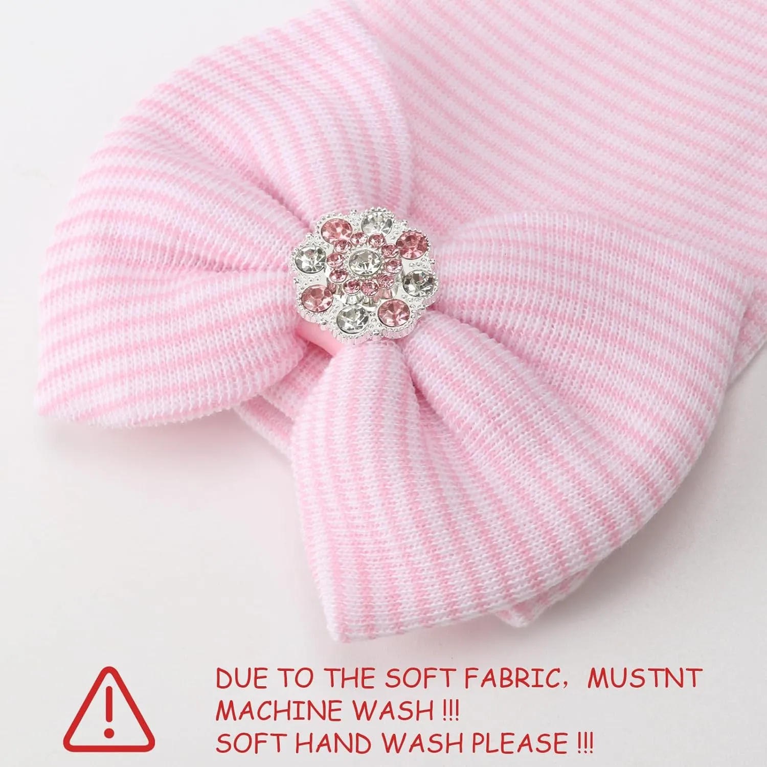 BQUBO Newborn Baby Caps Mittens for Baby Girls Baby Hats Scratch Mitten Gloves Set Soft Hospital Hat Infant Hats with Bow