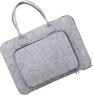 Business Briefcase Laptop Bag Felt Pouch Compact Easy to Carry Material