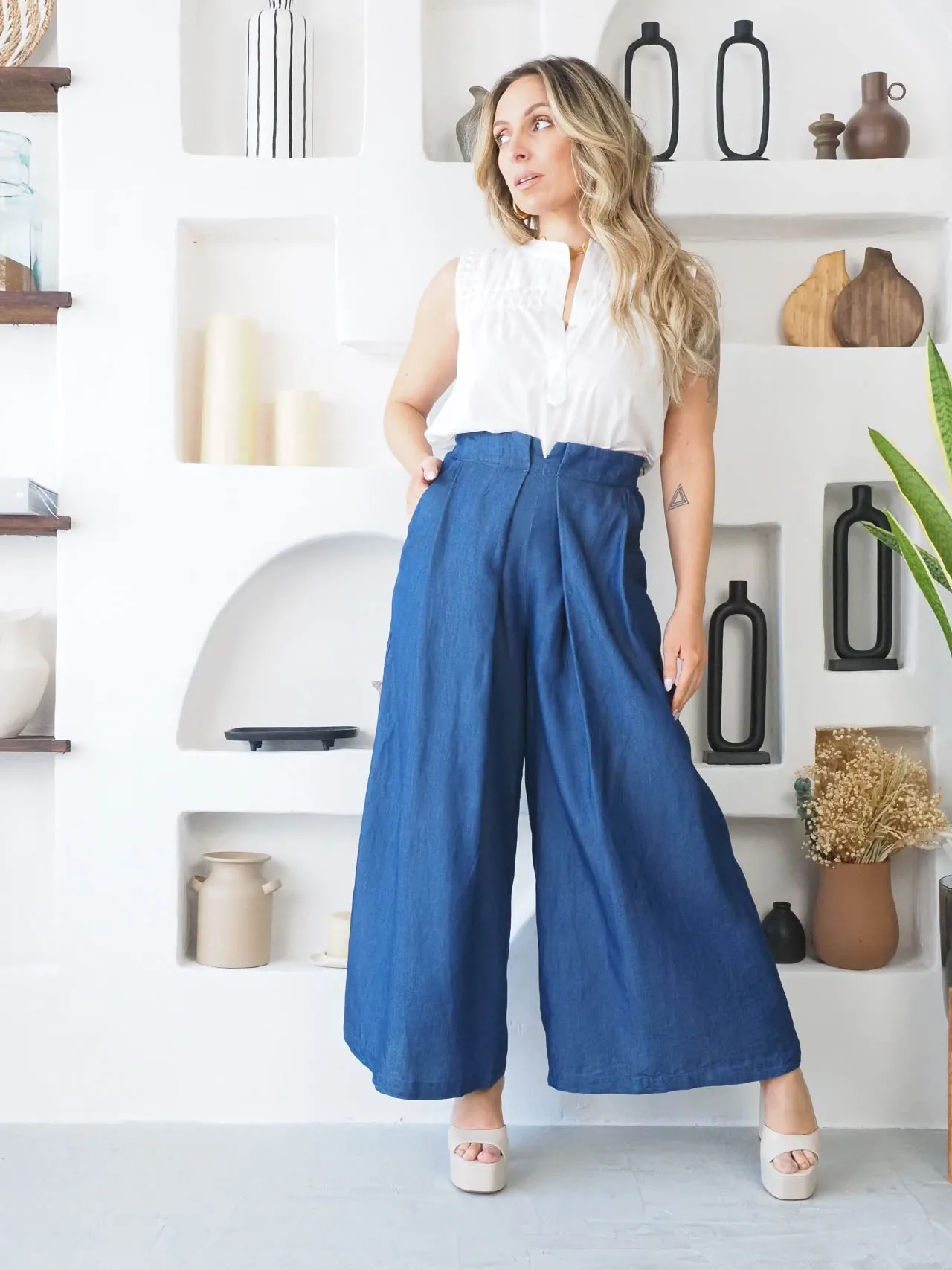 Calças De Ganga Culottes