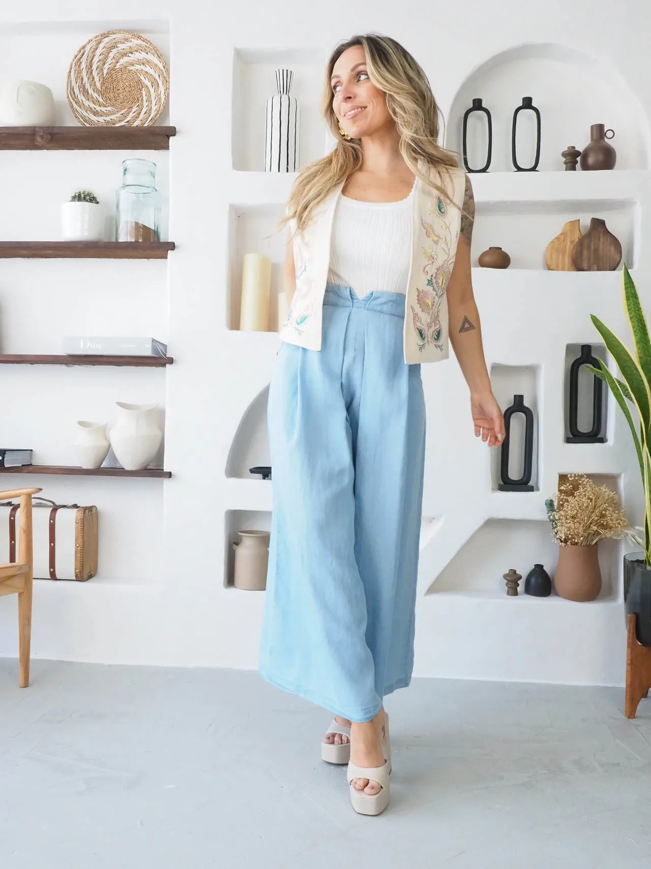 Calças De Ganga Culottes