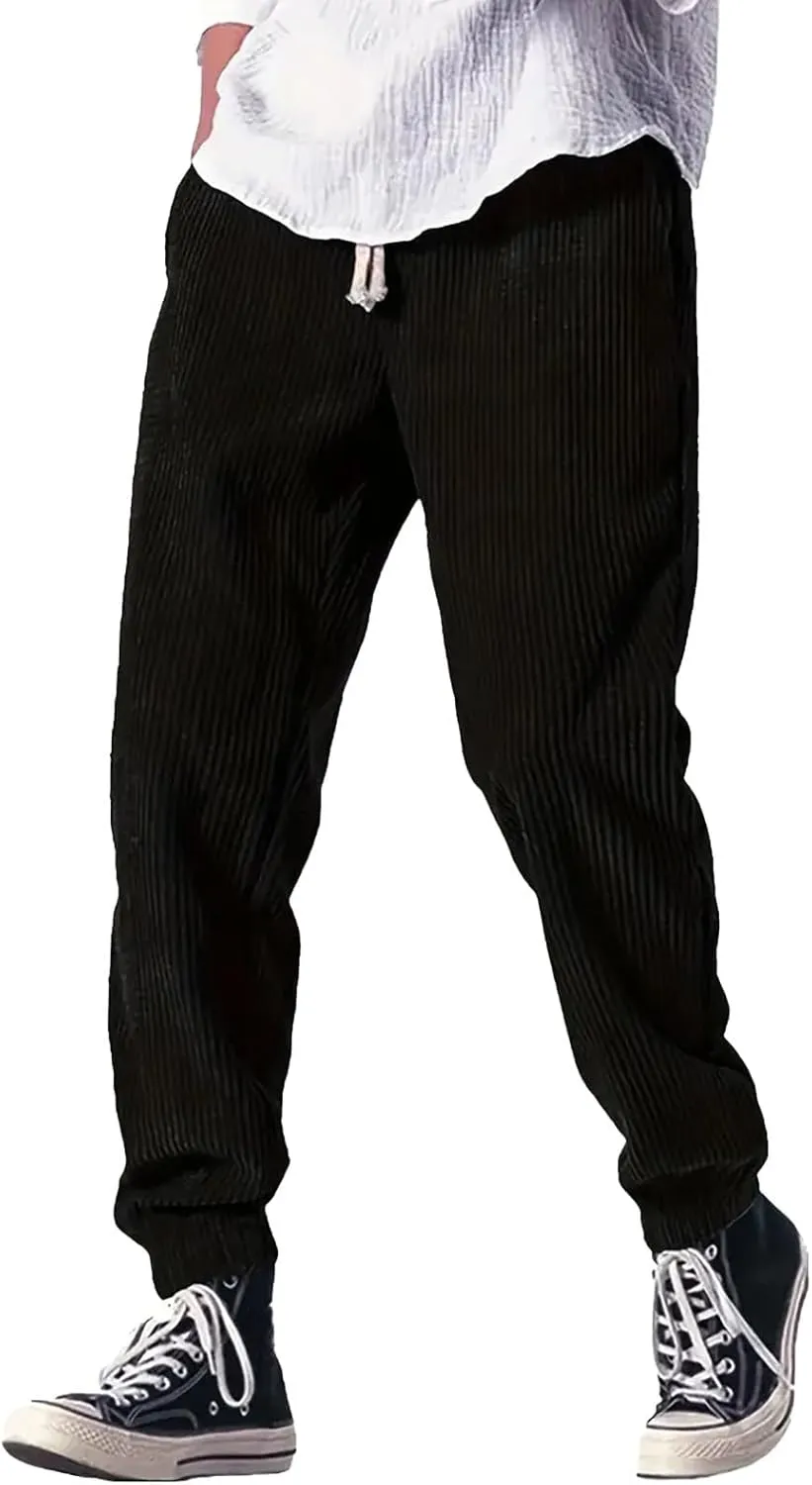 Cargo Work Pant Men Twill Casual Cargo Pants Running Workout Sweatpant with Pockets Joggers Bottoms Pant
