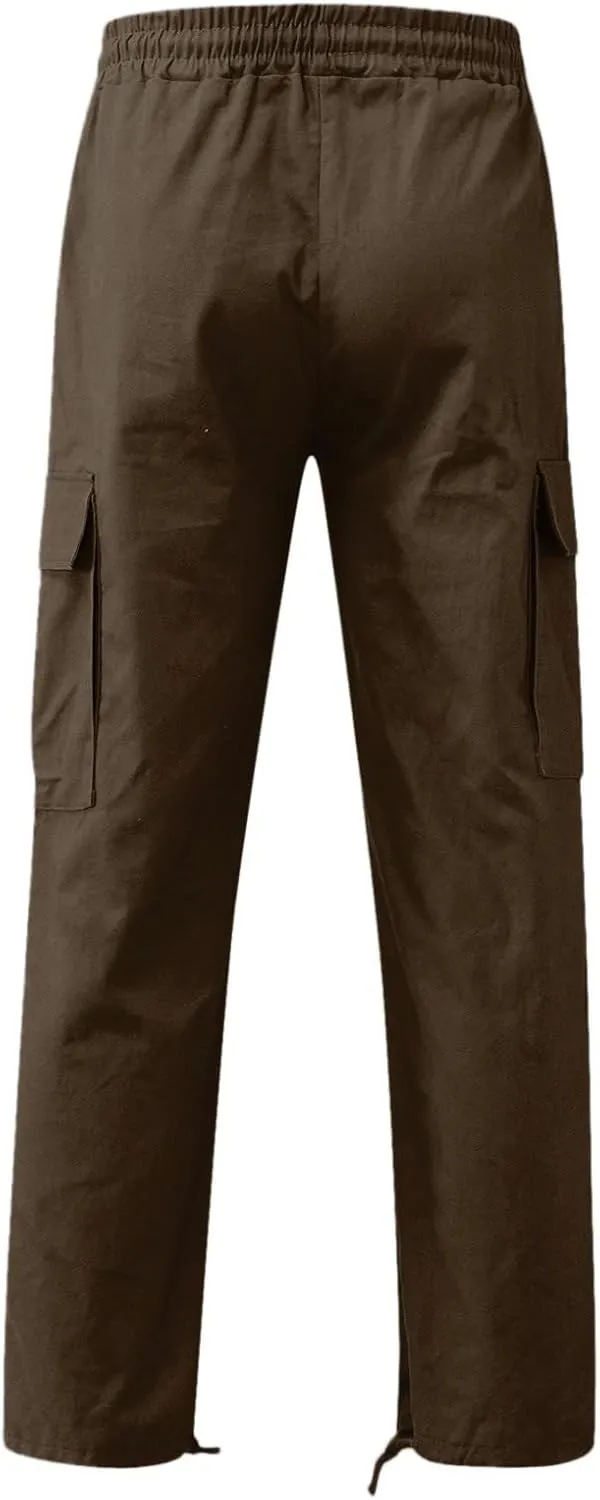 Cargo Work Pant Men's Casual Work Pants Workout Gym Sweatpant with Multiple Pockets Joggers Bottoms Pant
