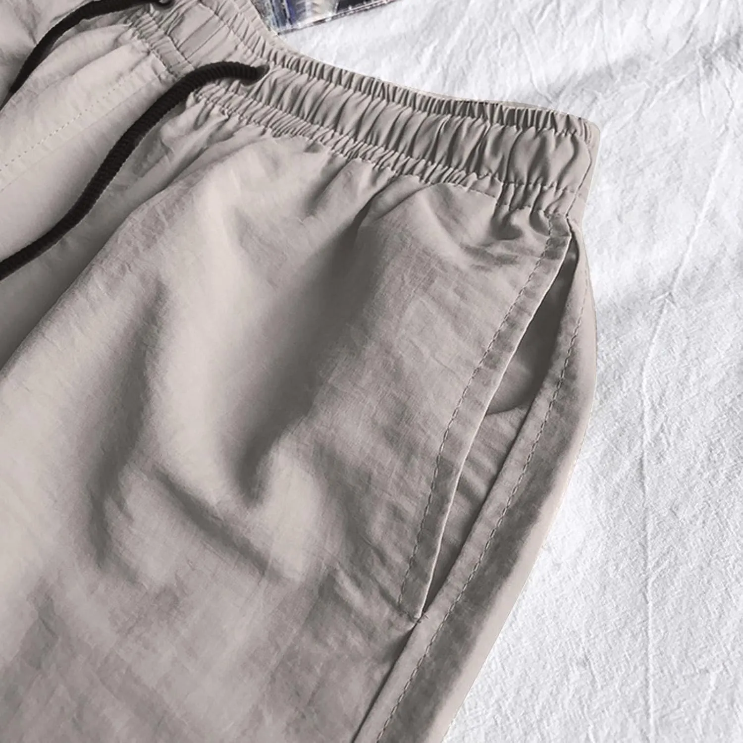 Cargo Work Pant Men's Elasticated Waist Casual Cargo Chino Pants Workout Gym Sweatpant Joggers