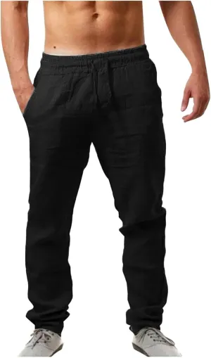 Cargo Work Pant Mens Twill Casual Cargo Chino Pants Sports Gym Sweatpant with Pockets Loose Fit Joggers