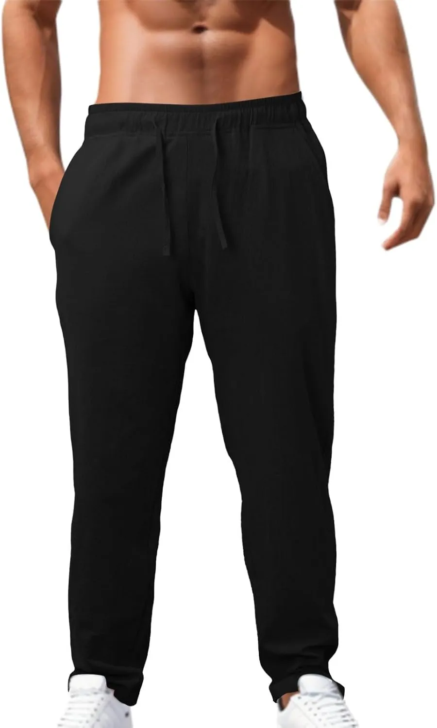 Cargo Work Pant Mens Twill Casual Cargo Chino Pants Sports Gym Sweatpant with Pockets Loose Fit Joggers