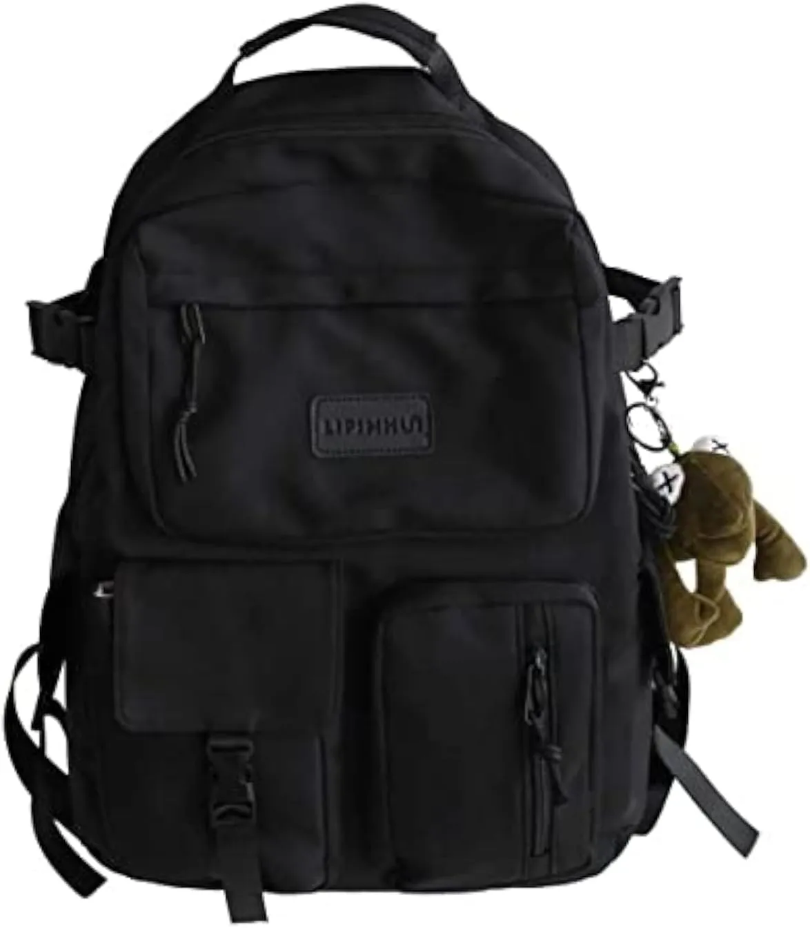 Casual Large Capacity Student Backpacks Cute Backpack for Back To School Traveling Hiking Teens Girls Aesthetic Backpack (Black)