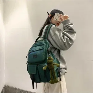 Casual Large Capacity Student Backpacks Cute Backpack for Back To School Traveling Hiking Teens Girls Aesthetic Backpack (Green)