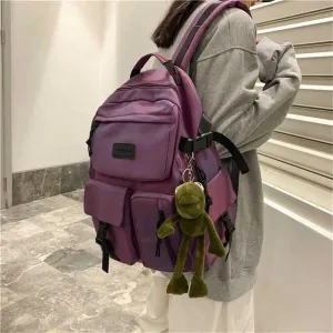 Casual Large Capacity Student Backpacks Cute Backpack for Back To School Traveling Hiking Teens Girls Aesthetic Backpack (Purple)